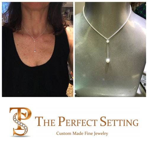 Akoya Pearl Lariat Necklace