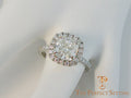 Custom Diamond Halo for 2.5ct Cushion Cut Diamond