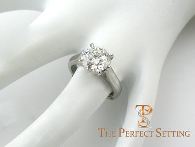 2.5 ct Round Brilliant Diamond Engagement Ring in Platinum