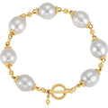 gold and south sea pearl bracelet
