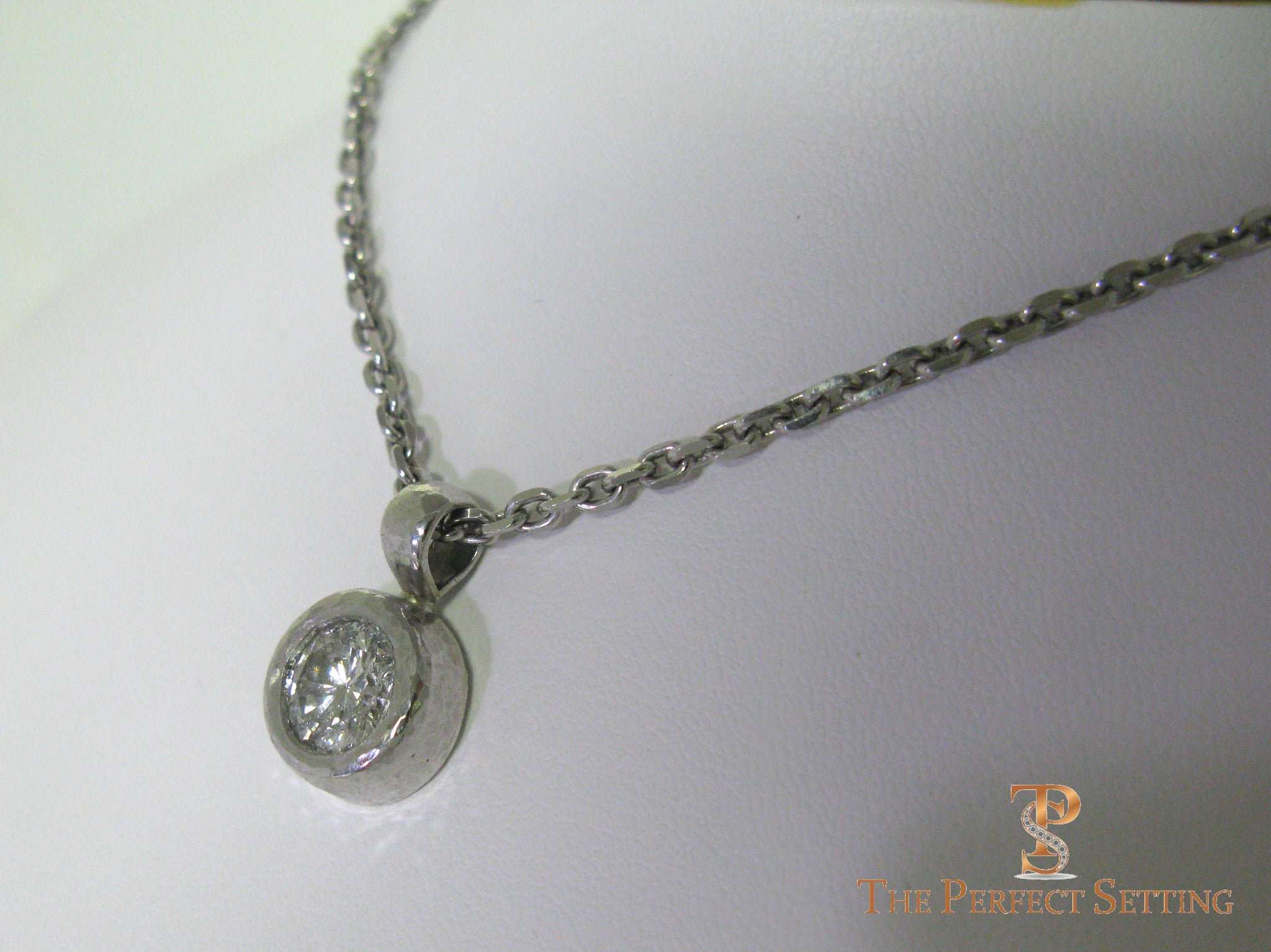 Heavy Bezel-Set Diamond Necklace