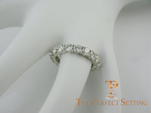 Load image into Gallery viewer, U-prong platinum setting eternity band 