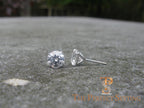 3 ctw diamond studs "hearts and arrows" martini setting side
