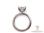 Cushion Cut Lab Diamond Hidden Halo Engagement side