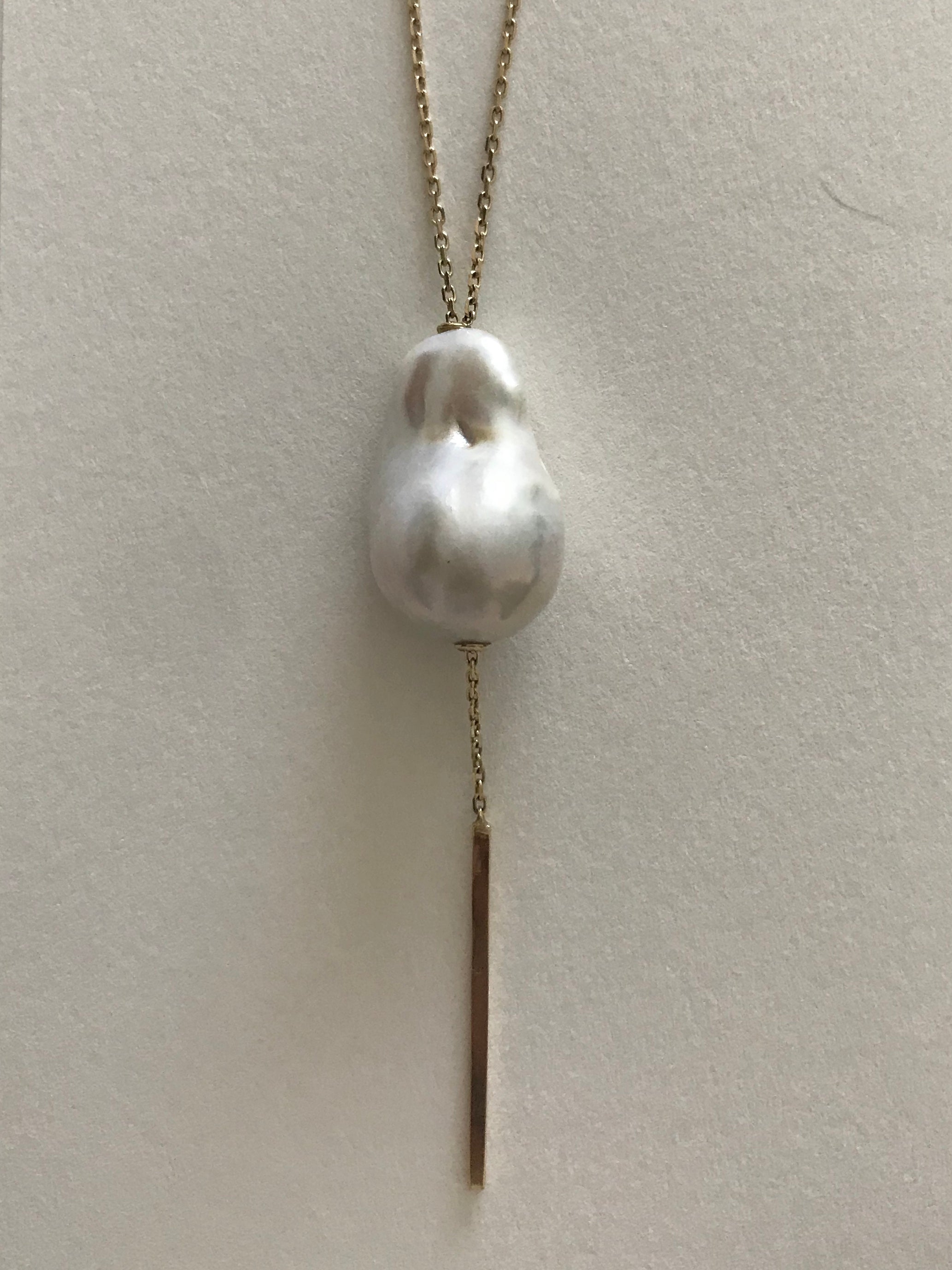 Baroque Pearl Slide Necklace
