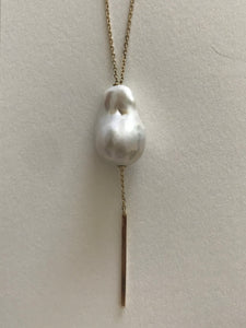 Baroque Pearl Slide Necklace