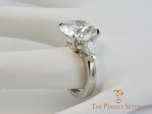 7 ct graft round diamond pear 3 stone engagement ring 