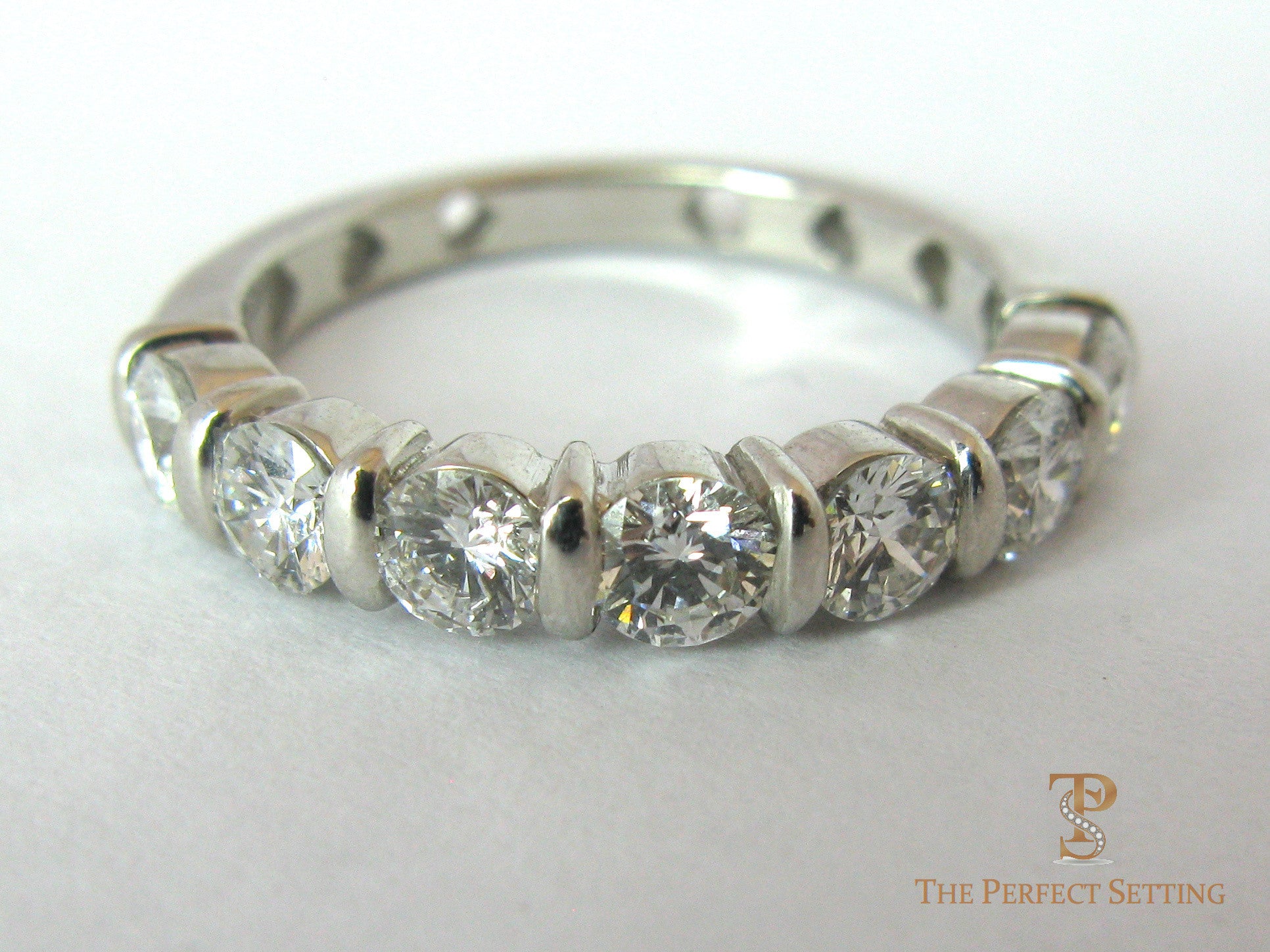 7 Stone Diamond Wedding Band
