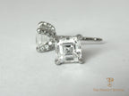 Diamond earrings Asscher cut
