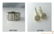 Load image into Gallery viewer, Before and After Photos unworn diamond wedding ring