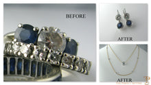 Load image into Gallery viewer, reset unworn diamond ring into necklace and earring