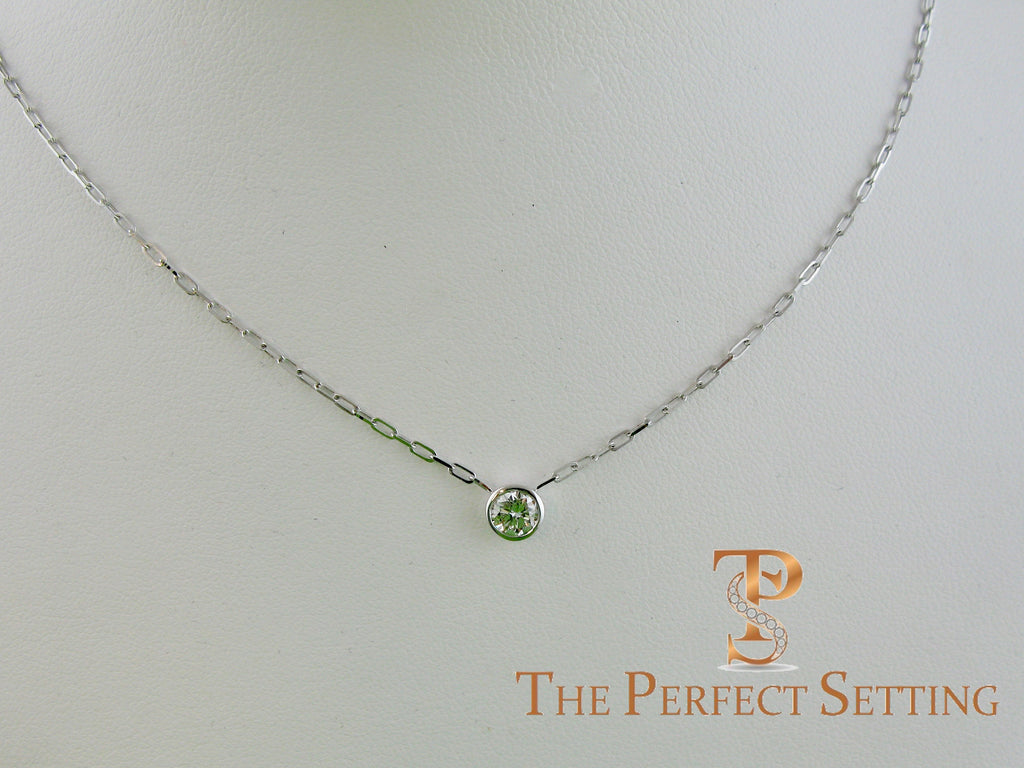 Bezel Set Diamond on Fancy Chain