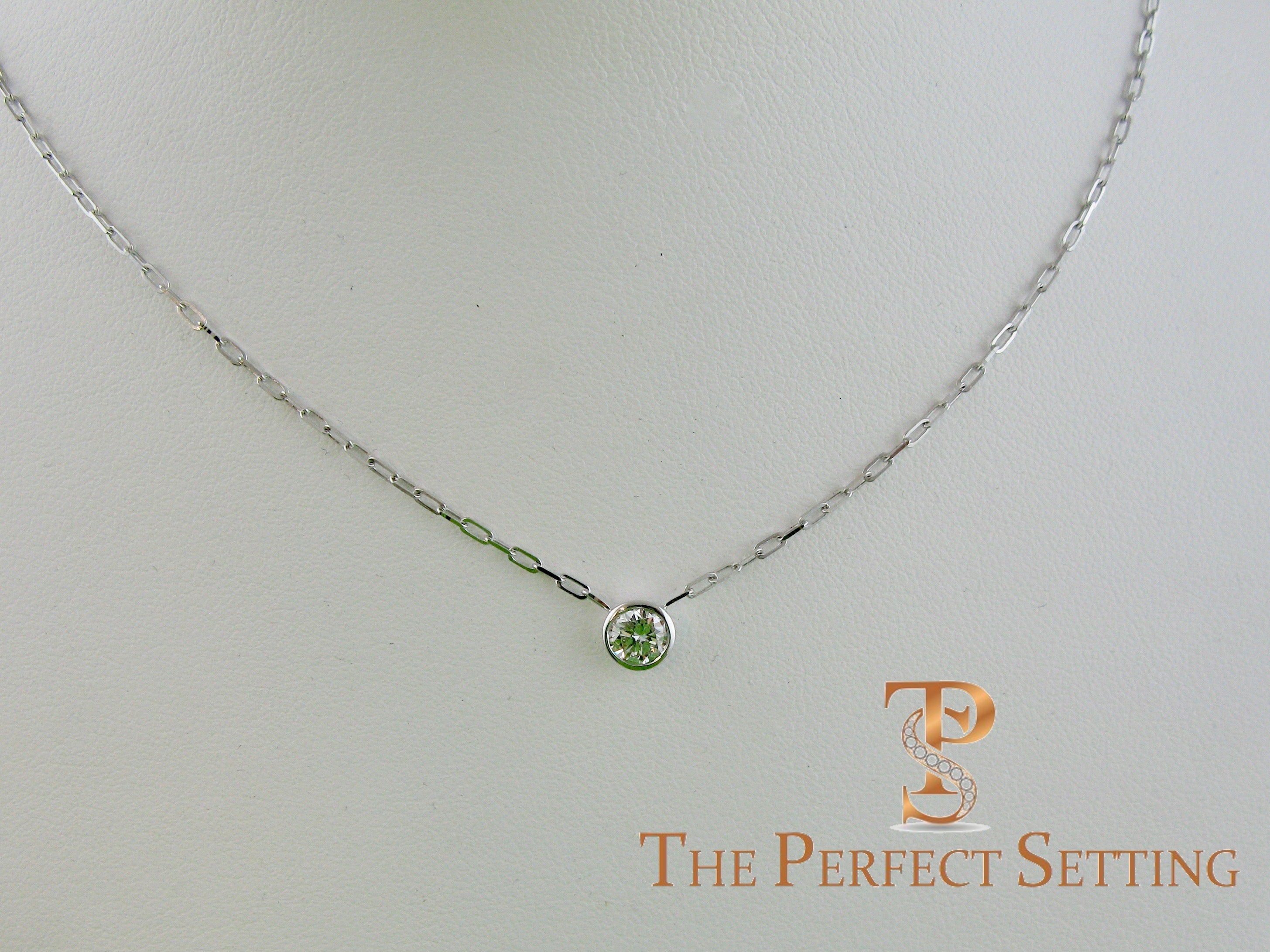 Bezel Set Diamond on Fancy Chain
