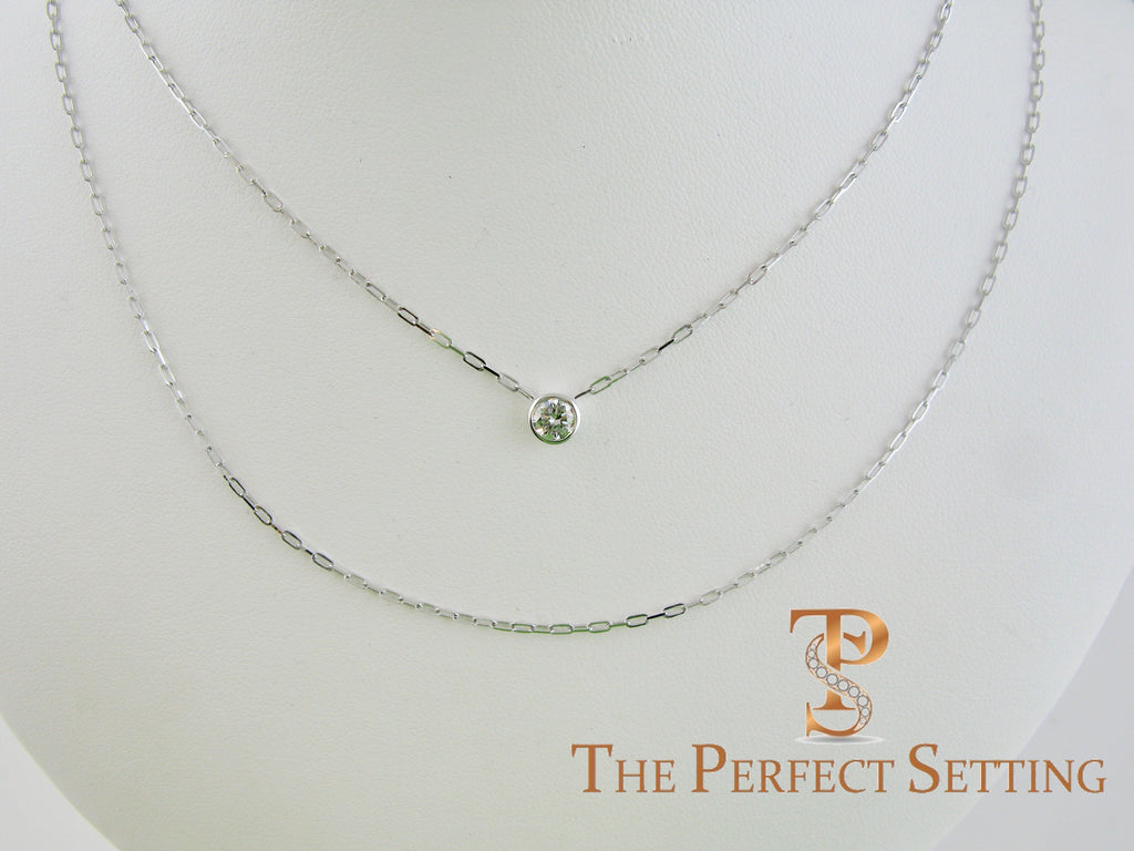 Bezel Set Diamond on Fancy Chain