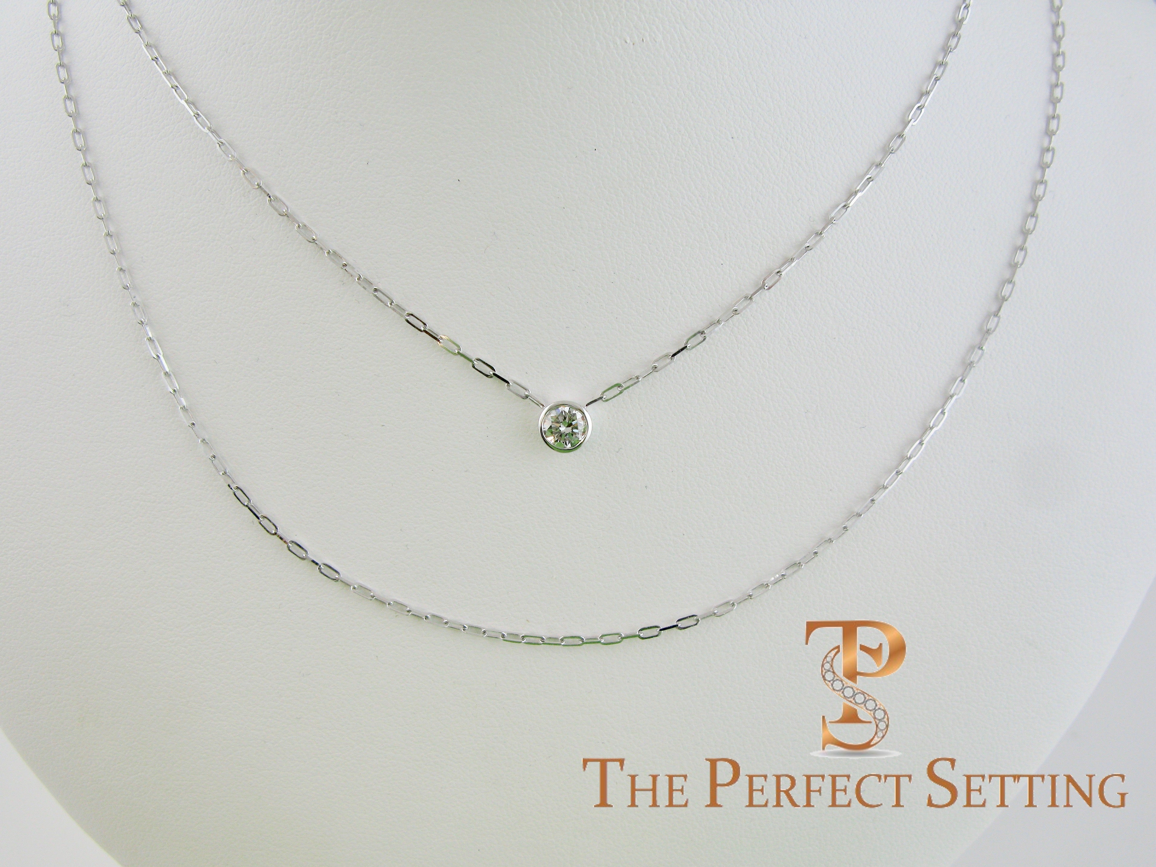 Bezel Set Diamond on Fancy Chain
