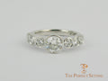 Bezel Set Diamond Wedding Band Seven Stones 7