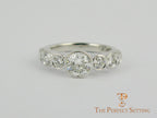 Bezel Set Diamond Wedding Band Seven Stones 7