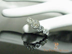 Bezel Set Diamond Wedding Band Seven Stones 7 finger