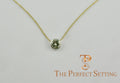 bezel set diamond 18K yellow gold chain necklace