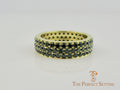 Black Diamond Pave Ring 18K Yellow Gold