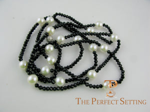 Black Spinel Cultured Pearl Necklace
