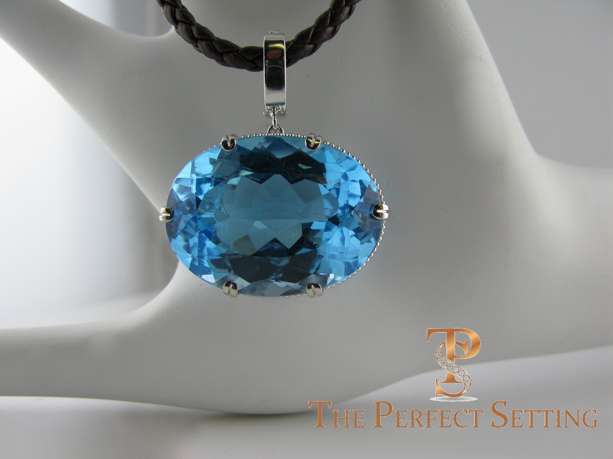 tourmaline on leather cord