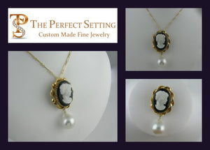Resetting a Cameo with Baroque Cultured Pearl