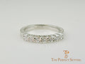 vintage scroll 7 stone diamond wedding band