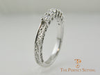 vintage scroll 7 stone diamond wedding band
