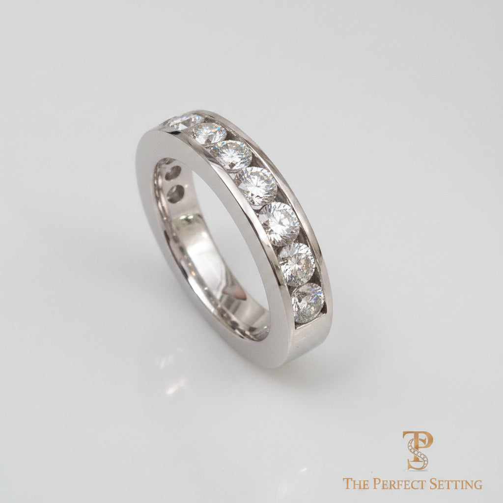 Channel Set Diamond Eternity Wedding Band