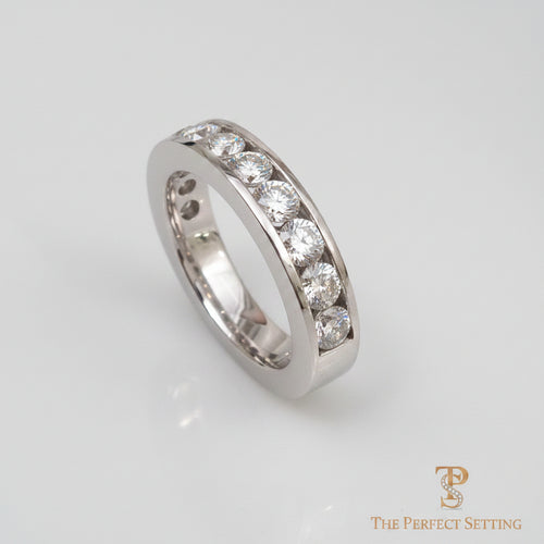 Channel Set Diamond Eternity Wedding Band