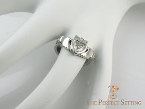 Claddagh Celtic Knot Diamond Engagement Ring