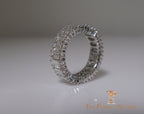 Emerald Cut Diamond Eternity Band Classic Platinum Setting