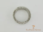 Emerald Cut Diamond Eternity Band Classic Platinum Setting side