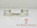 criss cross cuff stacking love bracelet platinum