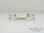 criss cross white gold diamond cuff bracelet