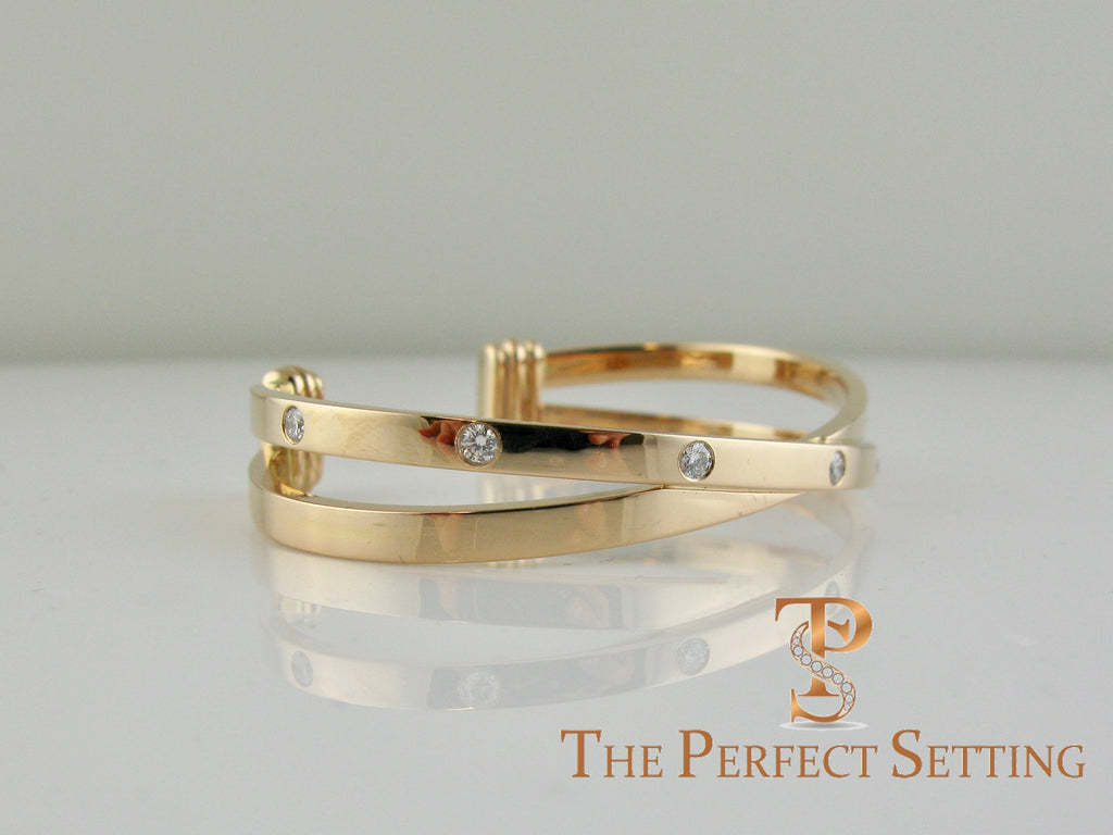 criss cross cuff stacking love bracelet