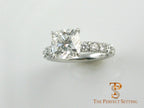 2.03 ct cushion cut diamond ring