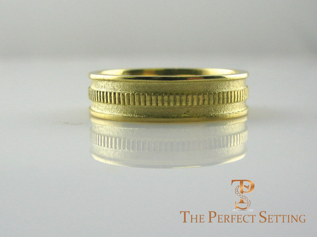 mens gold gear ring