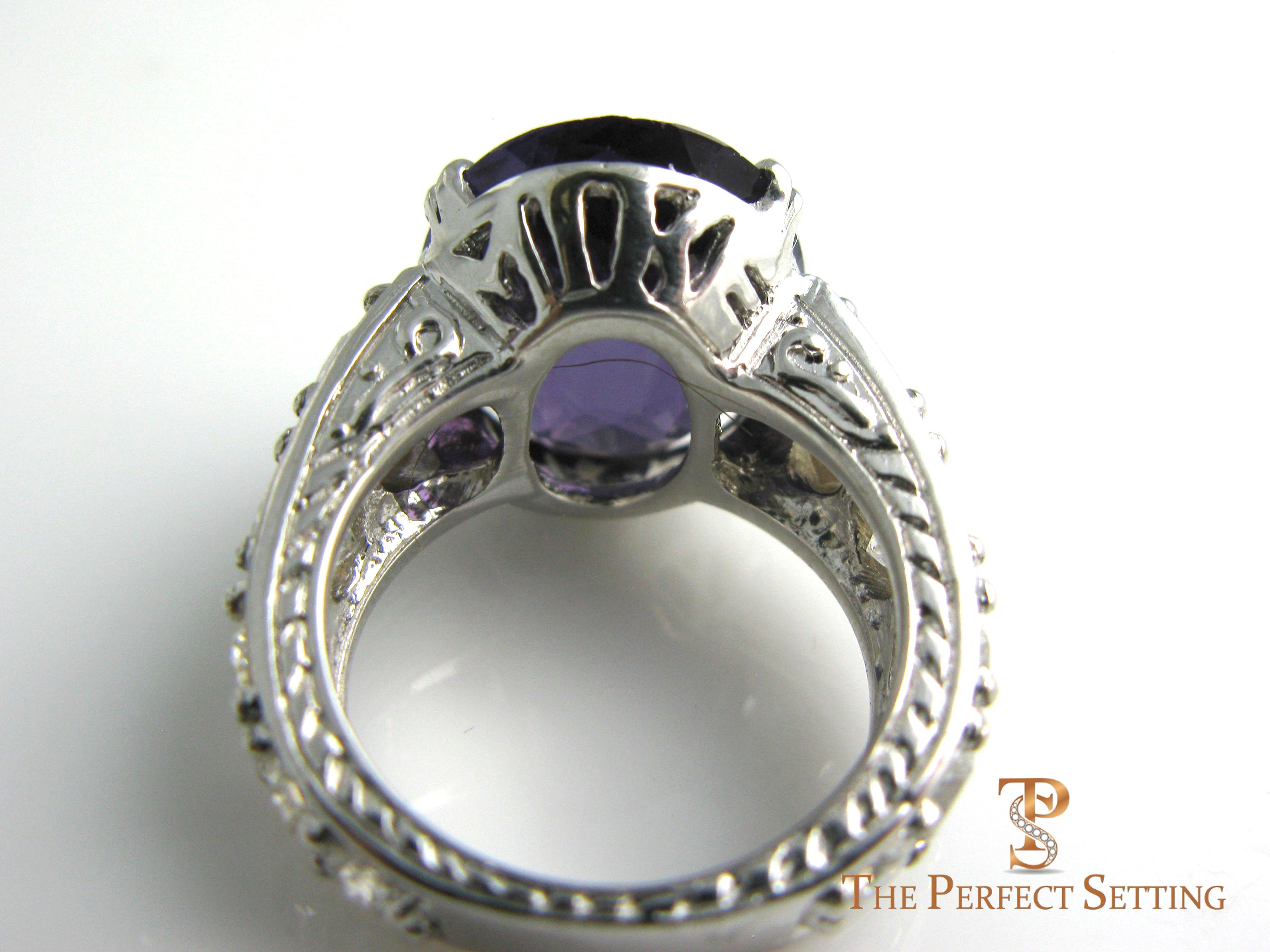 Custom Alexandrite Diamond Anniversary Ring