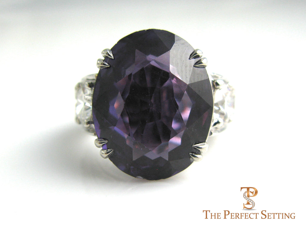Custom Alexandrite Diamond Anniversary Ring