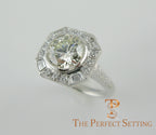 Deco Diamond Engagement Ring baguettes platinum