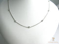 bezel-set necklace round brilliant cut diamonds