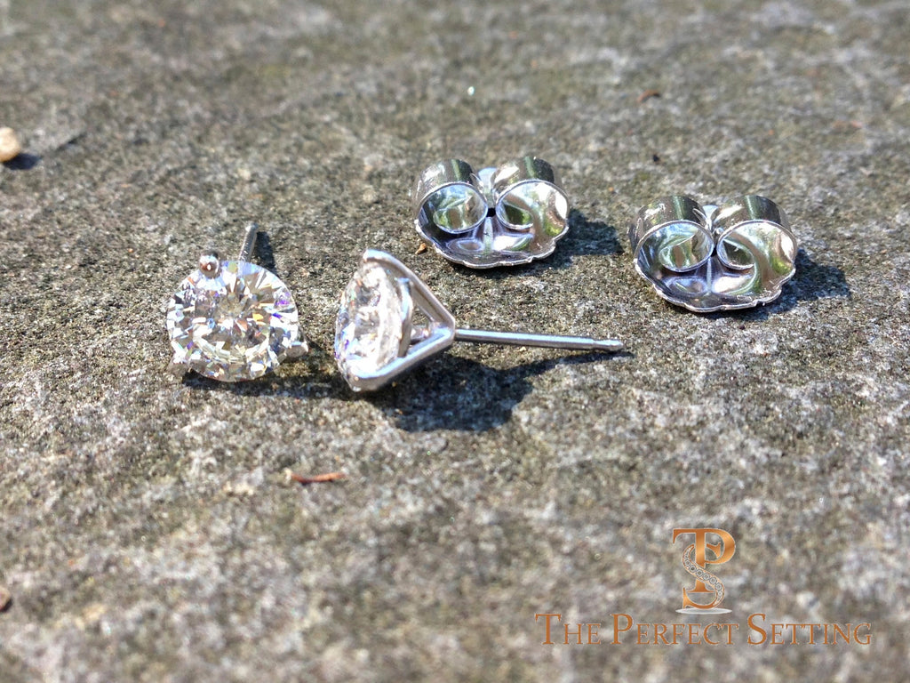 diamond studs with jumbo back
