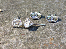 Load image into Gallery viewer, diamond studs with jumbo back