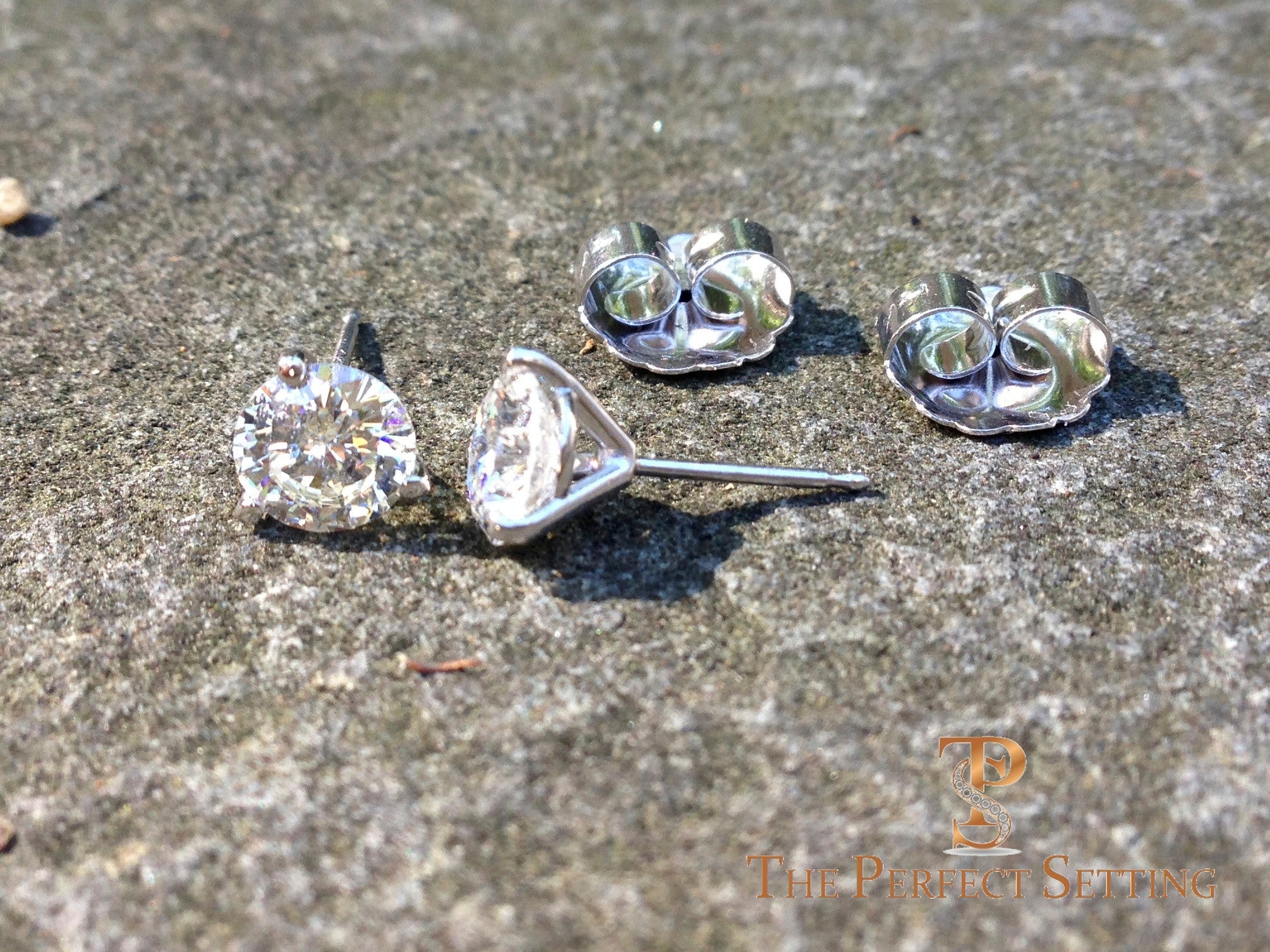 diamond studs with jumbo back