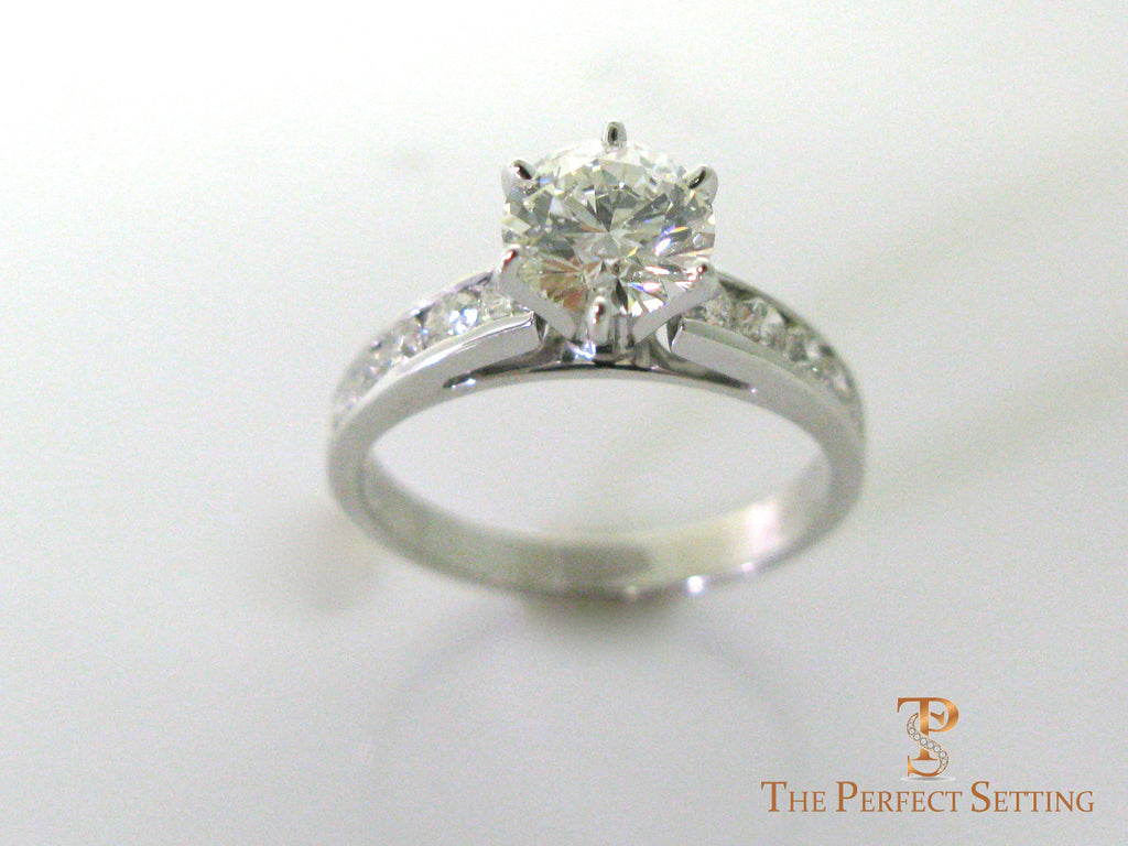 Diamond engagement ring channel setting 1