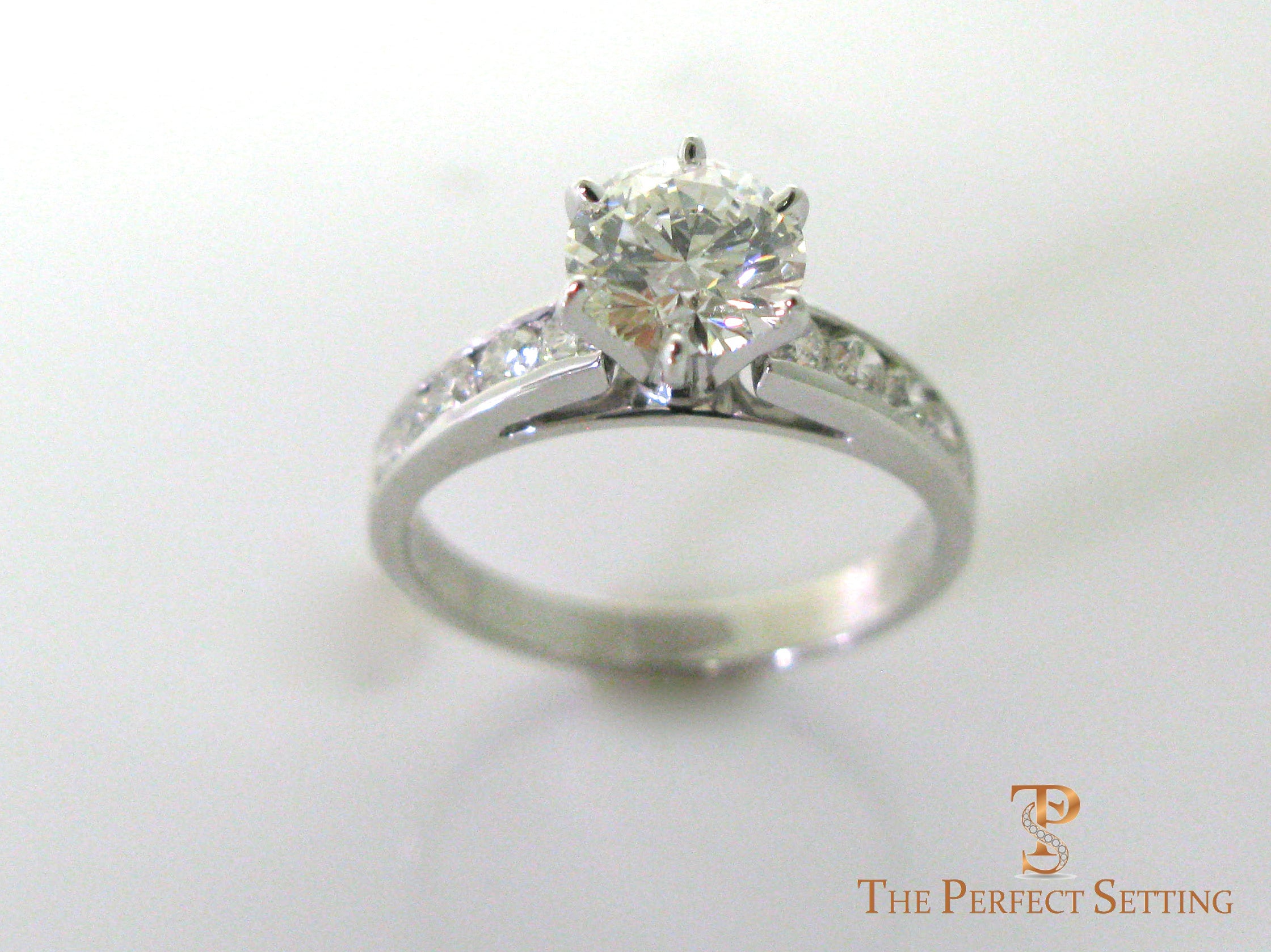 Diamond engagement ring channel setting 1