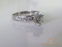 Load image into Gallery viewer, Six Prong Channel Set Diamond Engagement Ring