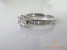 Load image into Gallery viewer, Six Prong Channel Set Diamond Engagement Ring